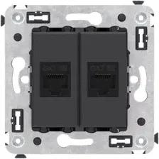 Розетка компьютерная DKC Avanti RJ-45 4412664 (черный матовый)
