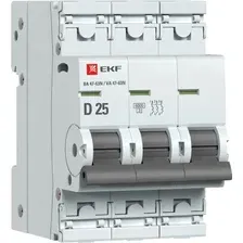 Выключатель автоматический EKF PROxima 3P 25А (D) 6кА ВА 47-63N M636325D