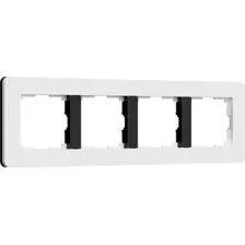 Рамка Werkel Split W0043068 (белый/черный, Soft-Touch)