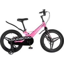 Детский велосипед Maxiscoo Space Deluxe 18 2026 / MSC-S1853D (розовый глянцевый, разобранный, в коробке)