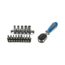 Набор бит и головок с трещоткой 1/4" (15 предметов) KING TONY 2515MR