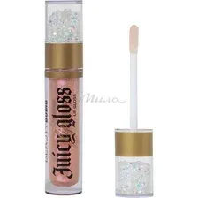 Блеск для губ Beauty Bomb Juicy тон 06 прозрачный с ярко-розовыми блестками (3.4мл)