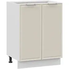 Шкаф напольный Трия Белладжио 1Н6 (белый/софт панакота)