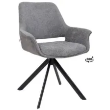 Стул поворотный OFFY-R 360 g22 GRAPHITE шенилл LUX - Graphite замша LUX/черный