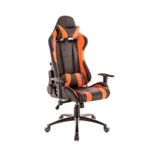 Кресло геймерское EVERPROF Lotus S2 экокожа черный/оранжевый