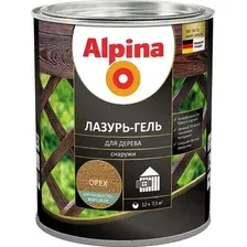 Защитно-декоративный состав Alpina Лазурь-гель (2л, орех)