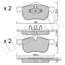Тормозные колодки Metelli 2203090