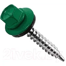 Саморез Starfix Кровельный 4.8x70 шайба с прокл. PT1 / SMV1-65503-5 (5кг, оцинкованный, RAL 6005 зеленый мох)