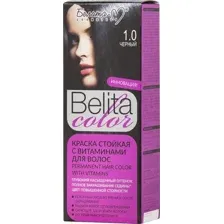 Краска стойкая для волос Belita сolor 1.0, черный.
