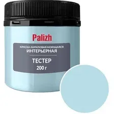 Краска Palizh Акриловая интерьерная моющаяся 0.2 кг (голубой лед)
