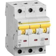 Выключатель автоматический IEK ВА 47-60M 16А 3P 6кА С MVA31-3-016-C