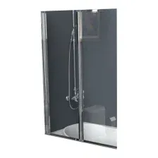 Стеклянная шторка для ванны BelBagno UNO-V-2-120/150-C-Cr