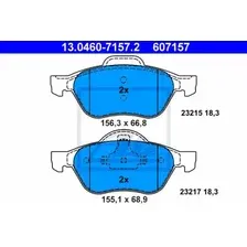Тормозные колодки дисковые передняя ось ATE 13.0460-7157.2