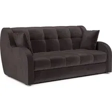 Диван Мебель-АРС Аккордеон Барон НПБ 140x200 (бархат шоколадный Star Velvet 60 Coffee)