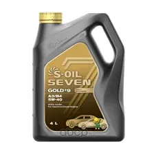Моторное масло S-OIL SEVEN GOLD #9 A3/B4 5W-40 4л