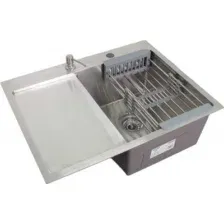 Мойка кухонная Wisent WS-36550-R-114 (с сифоном, дозатором и коландером)