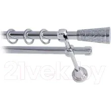 Карниз для штор Lm Decor Византия 066 2р гладкий 25/16мм (хром, 3.2м)