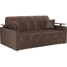 Диван Mebel-Ars Аккордеон Бакли ППУ 140x200 (бархат шоколадный Star Velvet 60 Coffee)