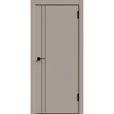 Дверь межкомнатная Geometrica KM 2 ДГ 60x200 ABS (крим/черный с 4-х сторон молдинг )