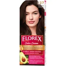 Крем-краска для волос Florex Super Кератин тон 2.7 арабика