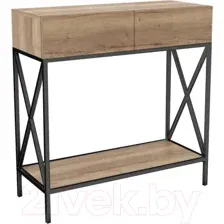 Консольный столик Hype Mebel Лесс 100x40 (черный/дуб галифакс натуральный)