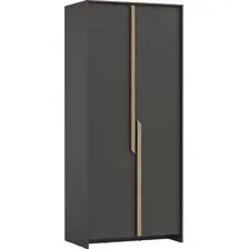 Шкаф распашной Олмеко Рапсодия 103.01 2-х дв. (диамант серый/белый/Masa Decor дуб сонома)