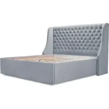 Кровать Mio Tesoro Пандора 180x200 (Velutto 12/серебро/белый)