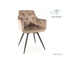 Стул Signal Mango Velvet Bluvel 40 (темно-бежевый/черный)