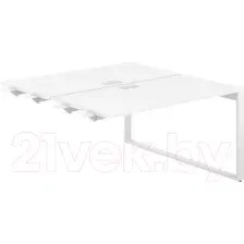 Комплект столов модульных Norden 140x143.8x75 / AG.155.WH.L.72.WH (белый/серебристый/белый)