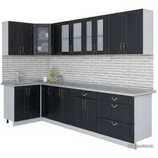 Готовая кухня Интерлиния Мила Крафт 1.2x3.1 (дуб английский)