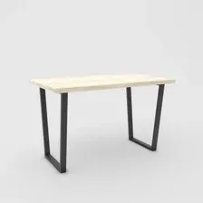 Кухонный стол Hype Mebel Трапеция раздвижной 110x70 (черный/древесина белая)