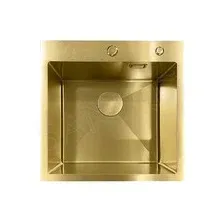 Кухонная мойка Stellar ST5050GL-D Decor (50х50 / золото декор)
