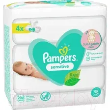 Влажные салфетки Pampers Sensitive (4x52 шт)