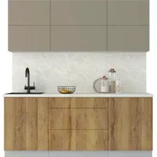 Кухонный модуль Интерлиния Мила Матте 2.0 А (луна/дуб вотан/опал светлый)