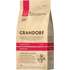 Корм Grandorf для домашних кошек, ягненок с индейкой, 2 кг