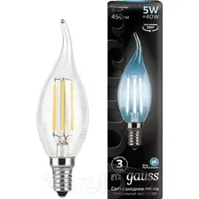 Лампа Gauss Filament Свеча E14 5W 4100К / 104801205