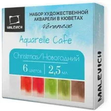 Акварельные краски Малевичъ Veroneze 630945 (6 цветов, 2.5 мл, новогодний)