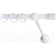 Карниз для штор Lm Decor Цилиндр 088 1р гладкий (белое золото, 3.6м)