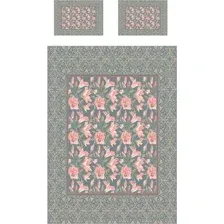 Набор текстиля для спальни Ambesonne Розовые цветы 160x220 / bcsl_78045