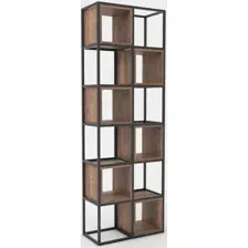 Стеллаж Hype Mebel Грос-2 70x175 (черный/дуб галифакс олово)