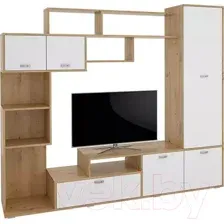 Стенка Stolline Диско СТЛ.150.01 (дуб дикий/белый)