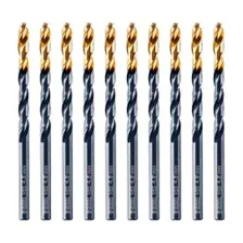 Сверло по металлу  4,8 мм HSS-Tin (10 шт.) Golden Tip Denzel 717212