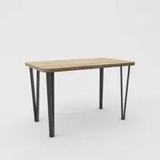 Кухонный стол Hype Mebel Польский 110x70 (черный/дуб галифакс натуральный)