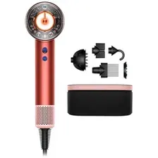 Фен Dyson HD16 Supersonic Nural Curly+Coily (с переходником на евровилку, клубнично-бронзовый/розовый румянец)