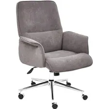 Офисное кресло TetChair York (флок, серый)