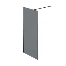 Душевое ограждение BENETTO walk-in 900х2000, тонированное стекло, профиль черный матовый, BEN-602_BL_T