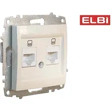 Розетка компьютерная Elbi Zena-Vega 609-010300-248 (кремовый)