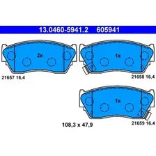Тормозные колодки дисковые передняя ось ATE 13.0460-5941.2