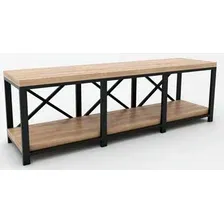 Тумба Hype Mebel Флорида 150x40 (черный/дуб галифакс олово)
