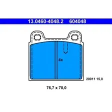 Тормозные колодки дисковые передняя ось ATE 13.0460-4048.2